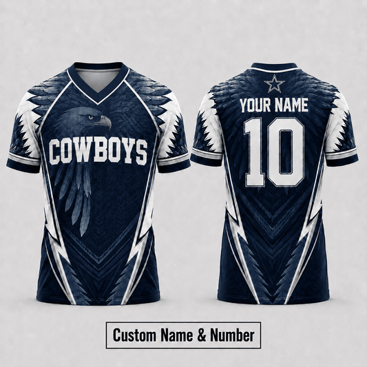 DAL x  NFL Premium Custom Name And Number Jersey For Fierce Football Fans
