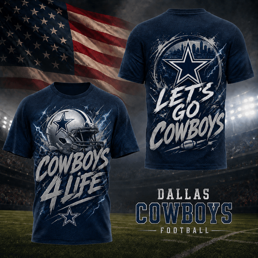 DAL x NFL Premium Fan For Life 3D Shirt
