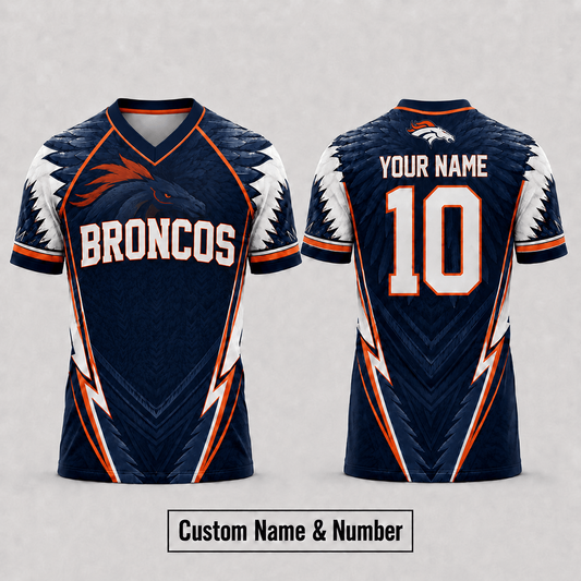 DEN x  NFL Premium Custom Name And Number Jersey For Fierce Football Fans