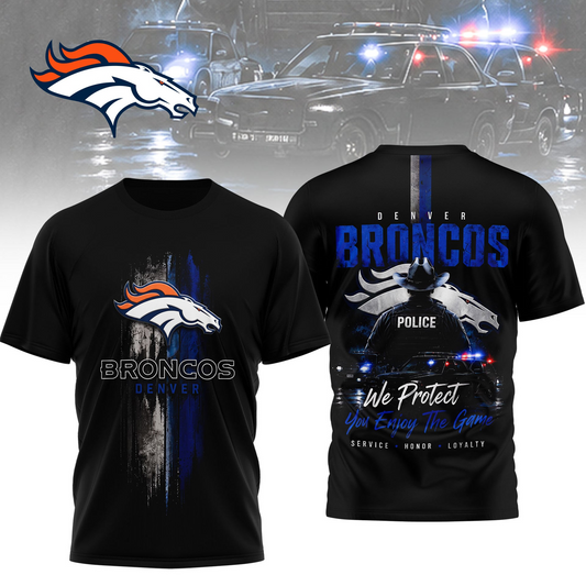 DEN x NFL Premium Police Tribute Team 3D Shirt