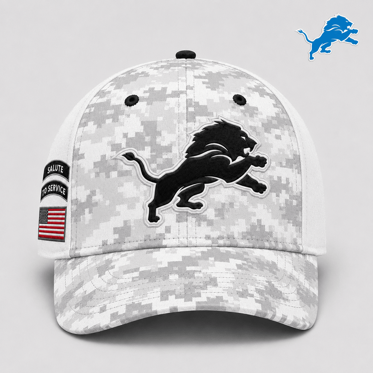 DET x NFL Premium Salute to Service Digital Camo Cap