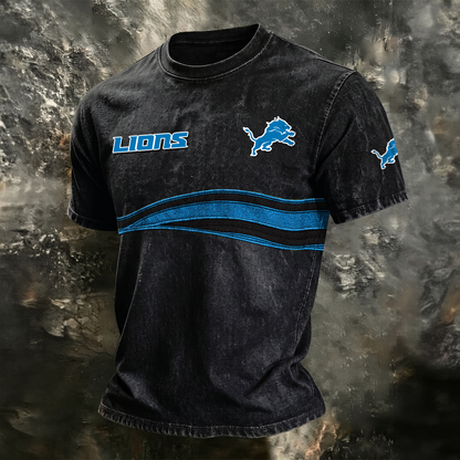 DET x NFL Washed Cotton Retro Men's T-shirt