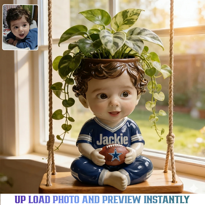 Little Bloom Swing - NFL Personalized Kid Hanging Pot BQH
