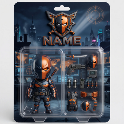 Custom Superhero Action Figure Plaque, Personalized Fan Photo Plaque, Custom Comic Hero Collectible Gift, Personalized Action Figure Display for Fans BQH