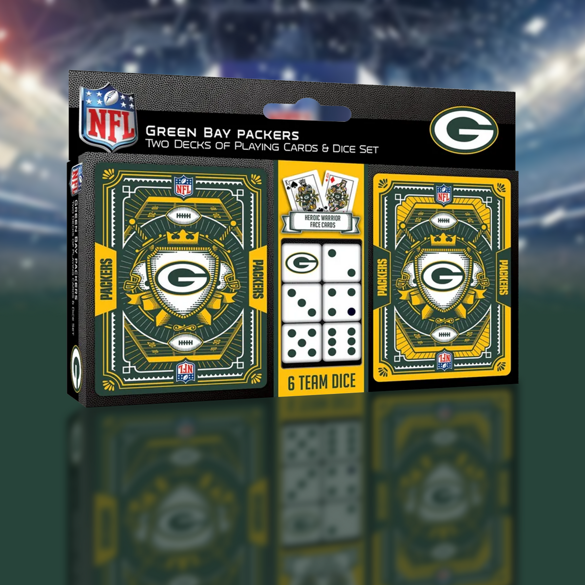 GB x NFL 2-Pack Playing Cards & Dice Set