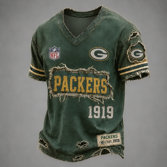 GB x NFL LUXURY V-Neck T-Shirt 3005 DatND DVT