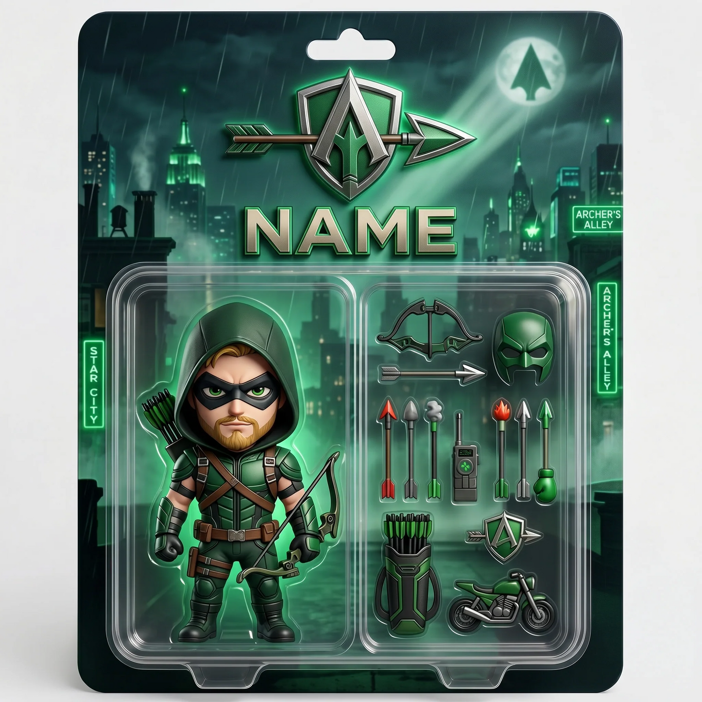 Custom Superhero Action Figure Plaque, Personalized Fan Photo Plaque, Custom Comic Hero Collectible Gift, Personalized Action Figure Display for Fans BQH