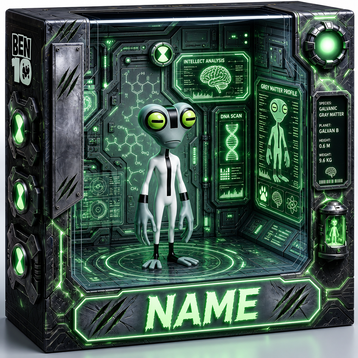 Custom Photo Acrylic Plaque, Personalized Alien Hero Collectible, Cartoon Action Figure Style Gift, Custom Fan Display Decor, Sci-Fi Inspired Acrylic Plaque Gift For Fans BQH