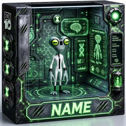 Custom Photo Acrylic Plaque, Personalized Alien Hero Collectible, Cartoon Action Figure Style Gift, Custom Fan Display Decor, Sci-Fi Inspired Acrylic Plaque Gift For Fans BQH