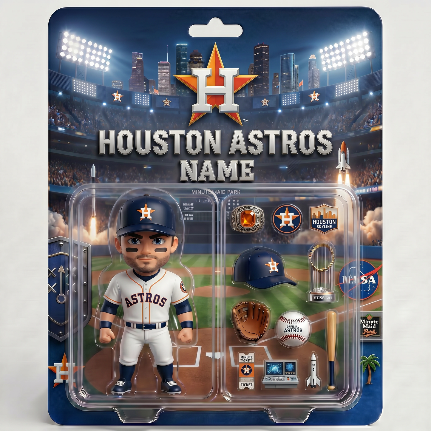 Personalized Baseball Fan Plaque, Custom Photo Sports Collectible Display, Custom Name Baseball Player Figure, Gift For Baseball Lovers And Sports Fans BQH