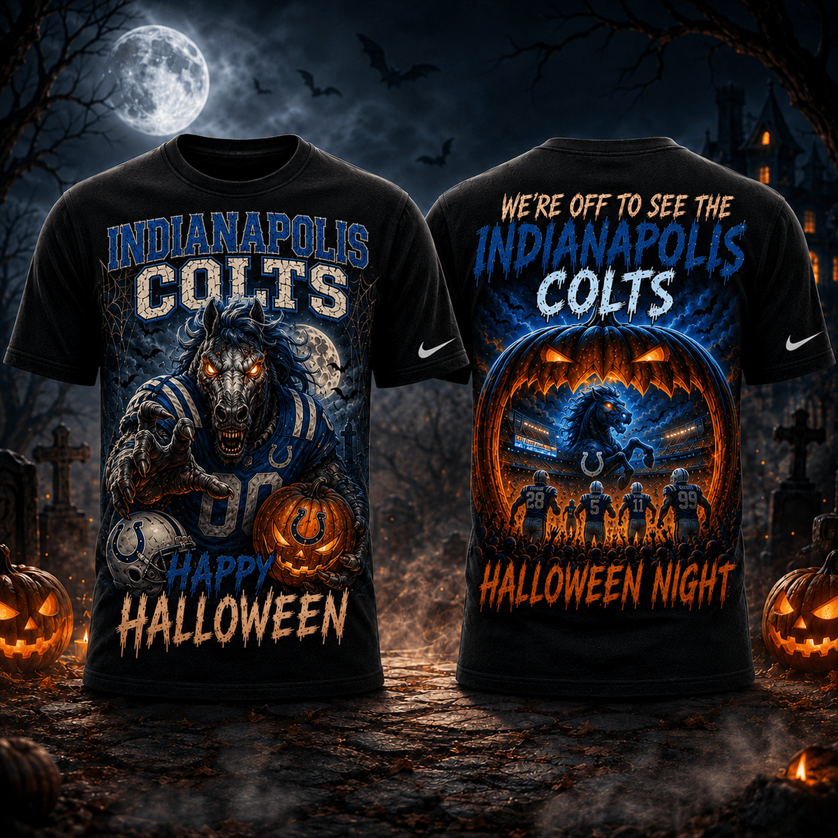 IND x NFL Halloween Game Day 3D Shirt