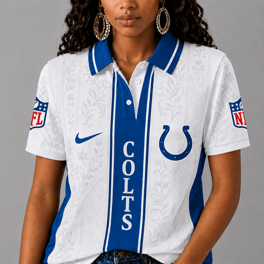 IND x NFL Premium Floral Elegance Polo Shirt