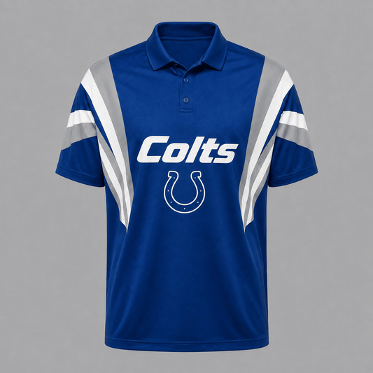 IND x NFL Sleeve Collared Sports Polo Shirt