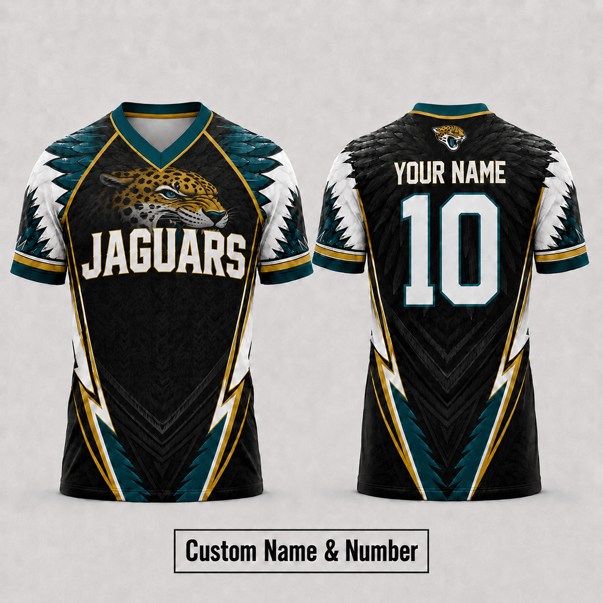JAC x  NFL Premium Custom Name And Number Jersey For Fierce Football Fans
