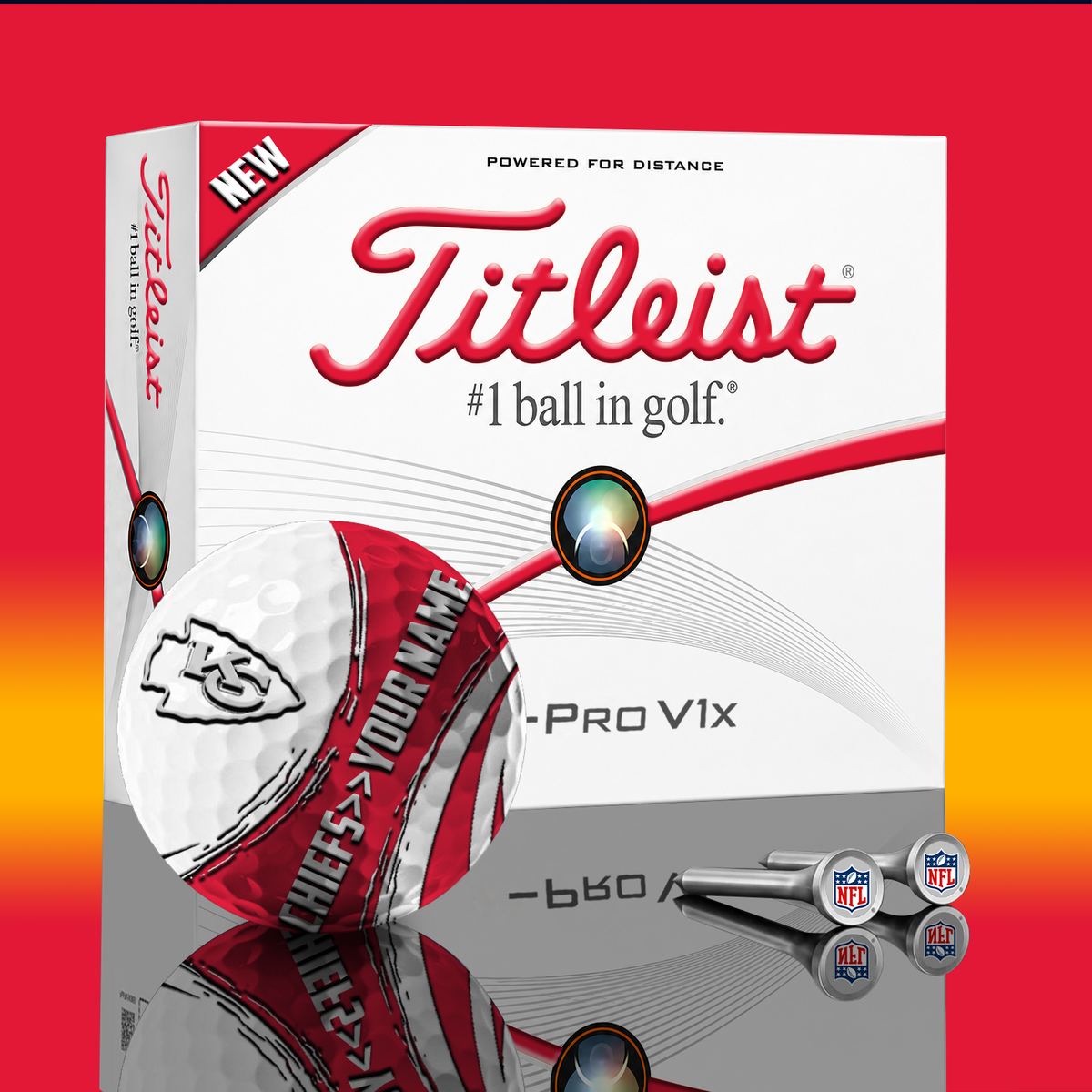 KCC x NFL PERSONALIZED GOLF BALL LIMITED EDITION
