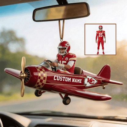 Premium NFL Personalized Football Airplane Car Ornament NMD CTKT