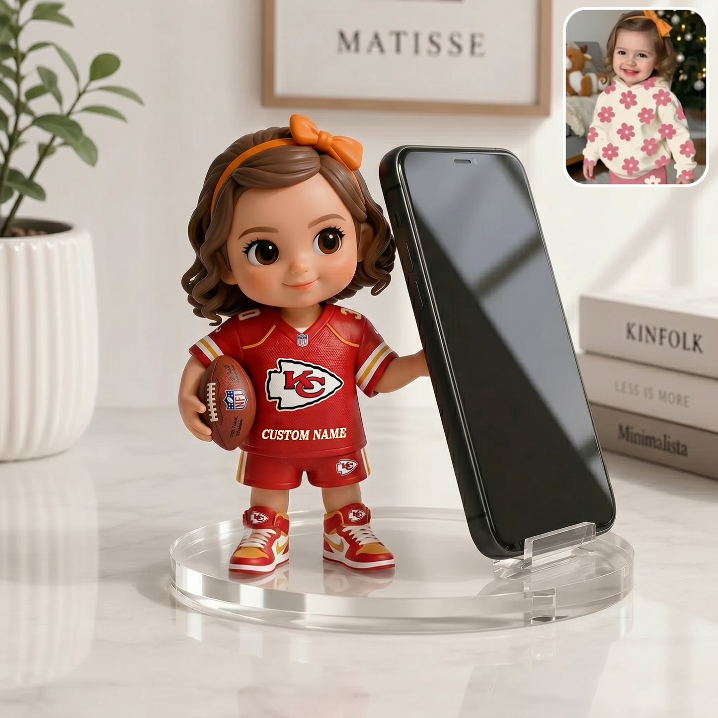 Premium NFL Personalized Kid Phone/ Tablet Holder Stand NMD TTV