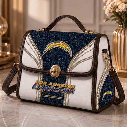 LAC x NFL Glitter Leather Handbag