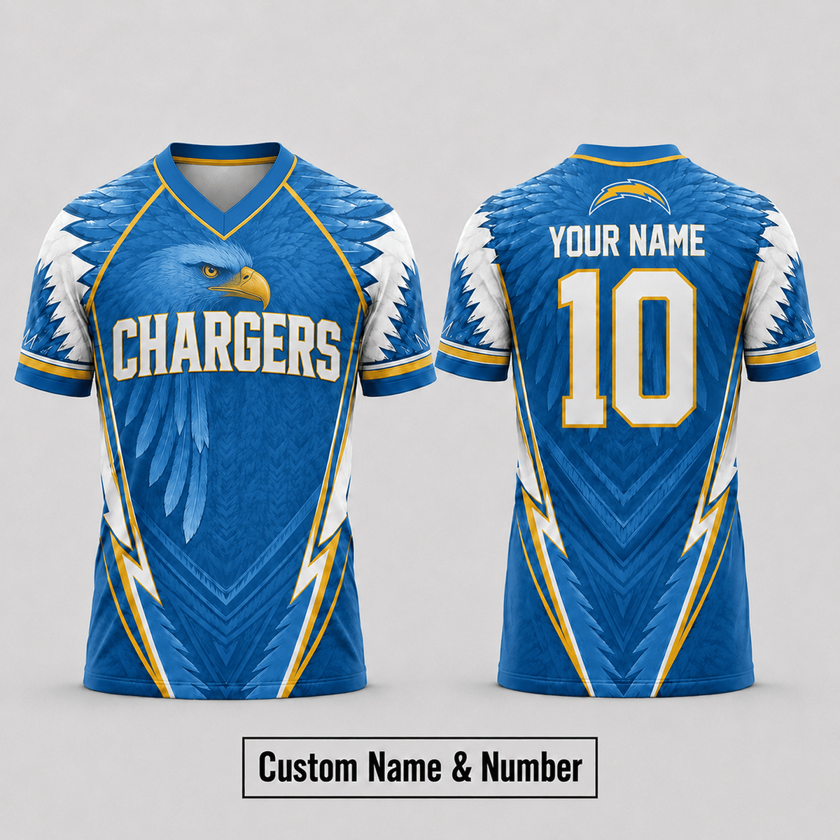 LAC x  NFL Premium Custom Name And Number Jersey For Fierce Football Fans