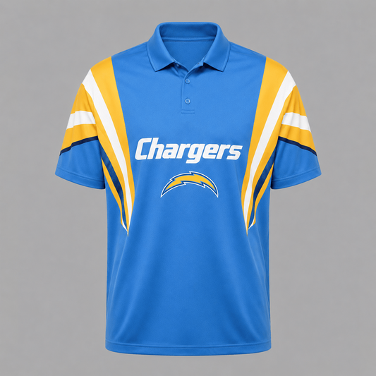 LAC x NFL Sleeve Collared Sports Polo Shirt