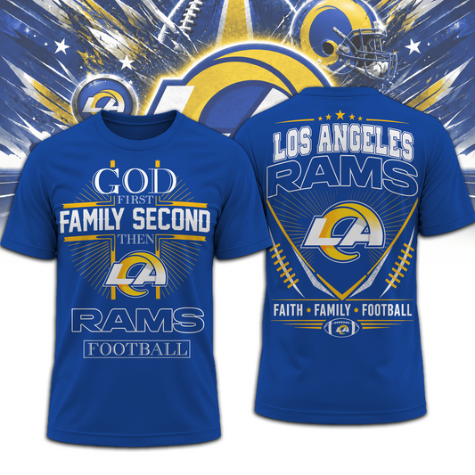 LAR x NFL Faith, Family, Football 3D Shirt