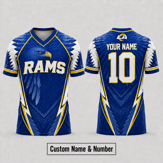 LAR x  NFL Premium Custom Name And Number Jersey For Fierce Football Fans