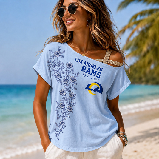 LAR x NFL Slouchy Off-Shoulder T-Shirt
