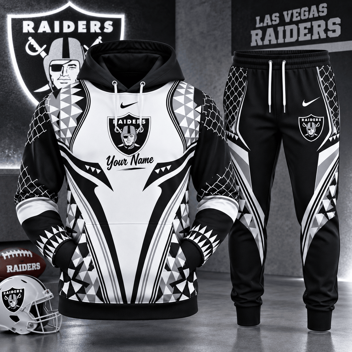 LV x NFL Premium Football Graphic Hoodie & Jogger Set Fan Game Day Sportswear Outfit