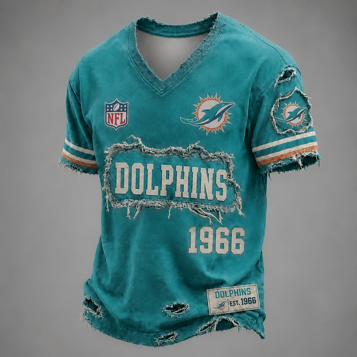 MIA x NFL LUXURY V-Neck T-Shirt 3005 DatND DVT