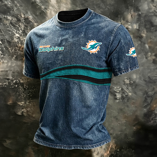 MIA x NFL Washed Cotton Retro Men's T-shirt