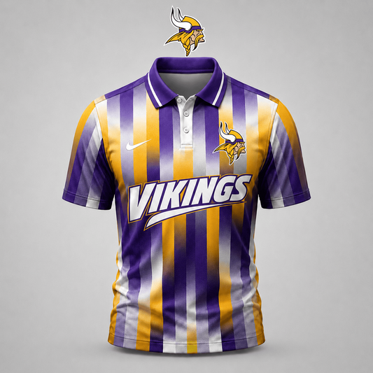 MIN x NFL Premium Team Polo Shirt For Men Football