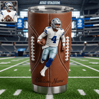 Premium NFL Personalized Football Tumbler NMD CTKT