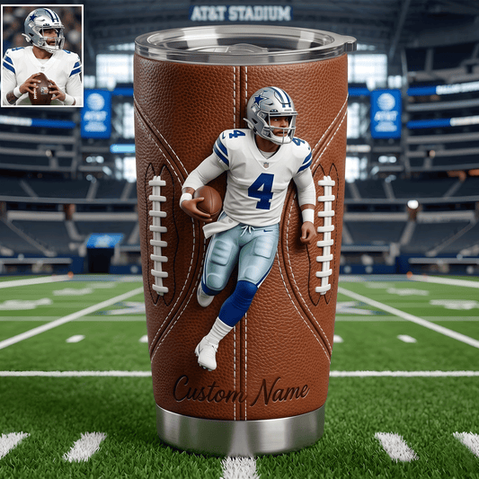 Premium NFL Personalized Football Tumbler NMD CTKT