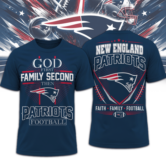 NE x NFL Faith, Family, Football 3D Shirt