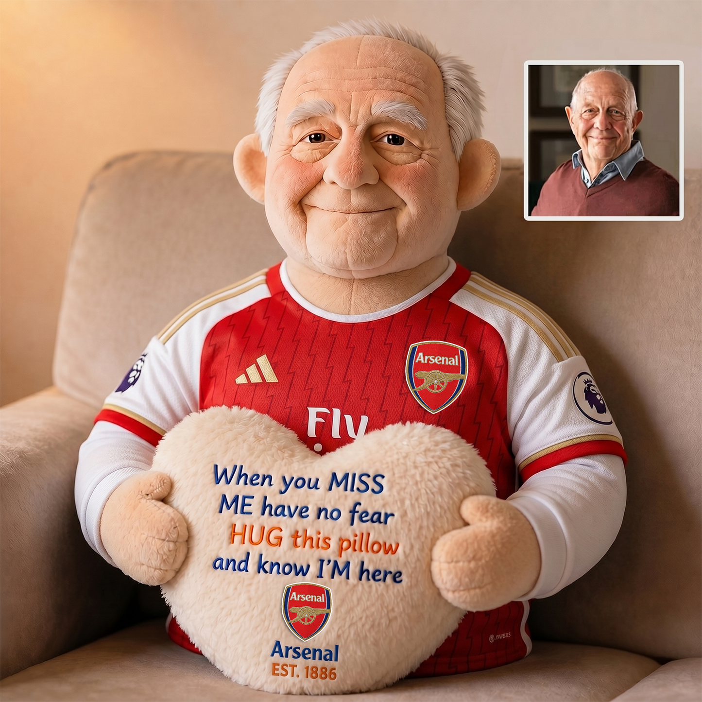 EPL Memorial Pillow - Custom Shaped Pillow 1606 NAK NHT
