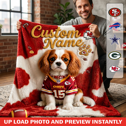 Personalized NFL Pet Lover Sherpa Blanket 2206 NAK TTT