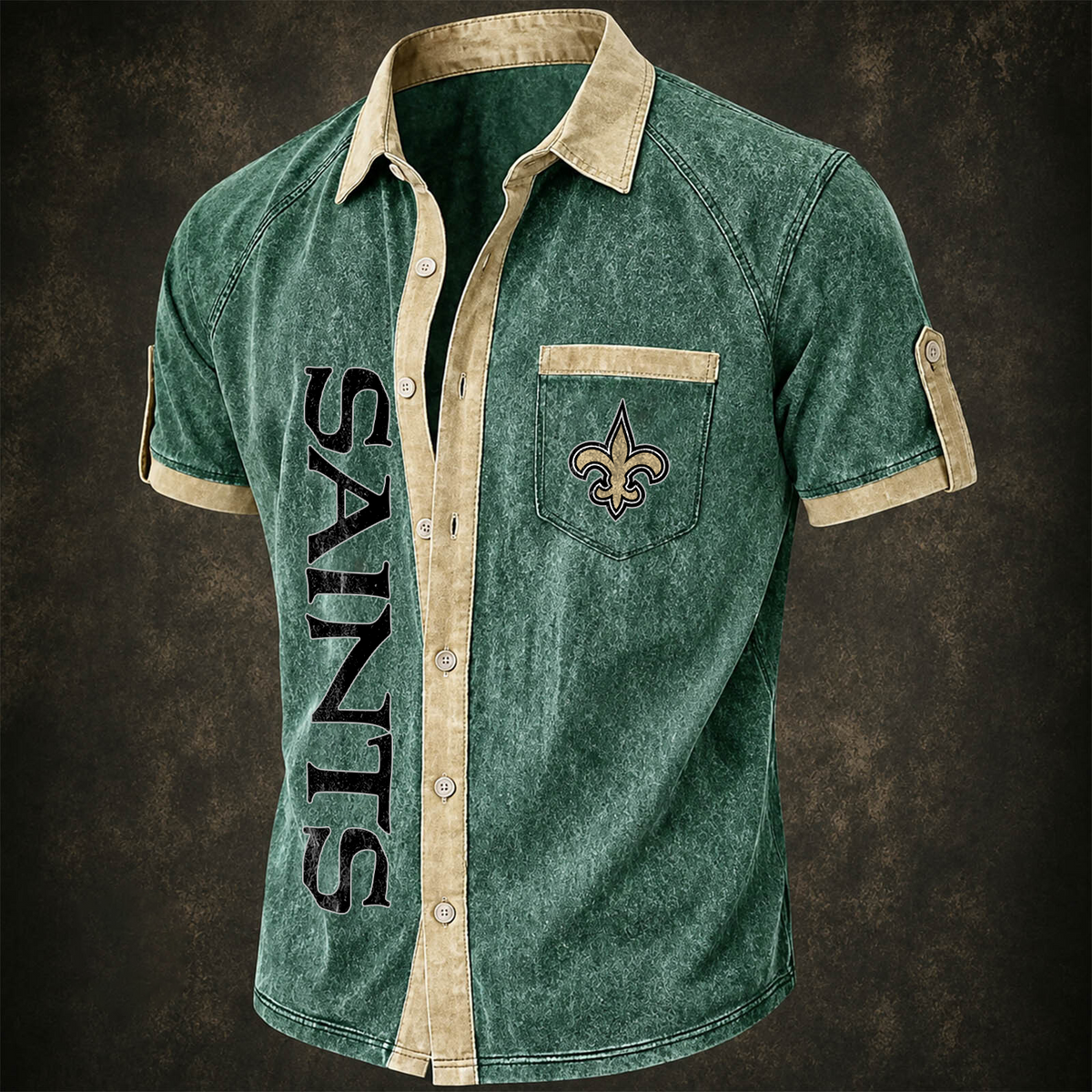 NO x NFL Short-Sleeve Button-Up Sports Shirt