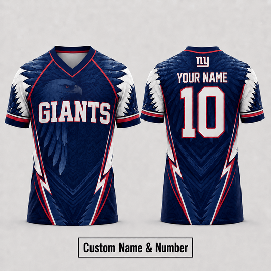 NYG x  NFL Premium Custom Name And Number Jersey For Fierce Football Fans