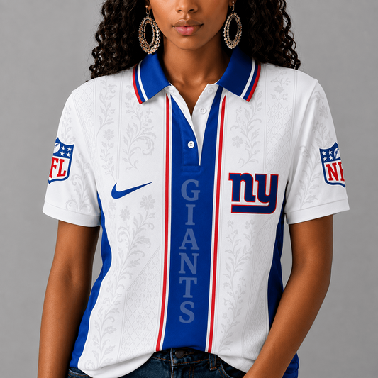 NYG x NFL Premium Floral Elegance Polo Shirt