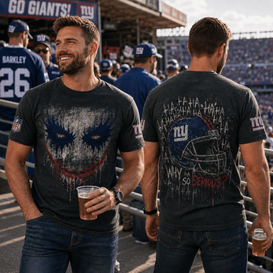 NYG x NFL Premium Joker 3D T-Shirt For Football Fans Loving Dark Aesthetic