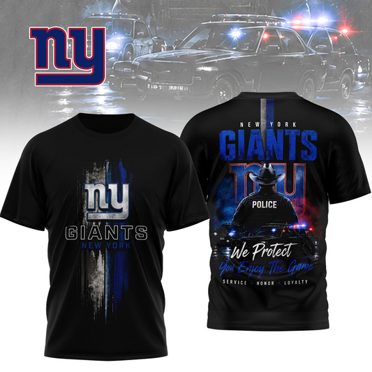 NYG x NFL Premium Police Tribute Team 3D Shirt