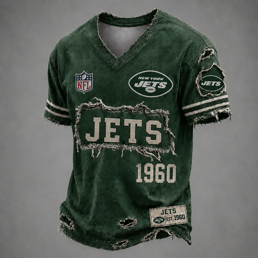 NYJ x NFL LUXURY V-Neck T-Shirt 3005 DatND DVT