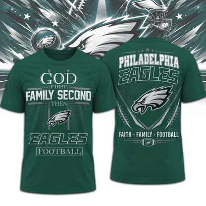 PHI x NFL Faith, Family, Football 3D Shirt