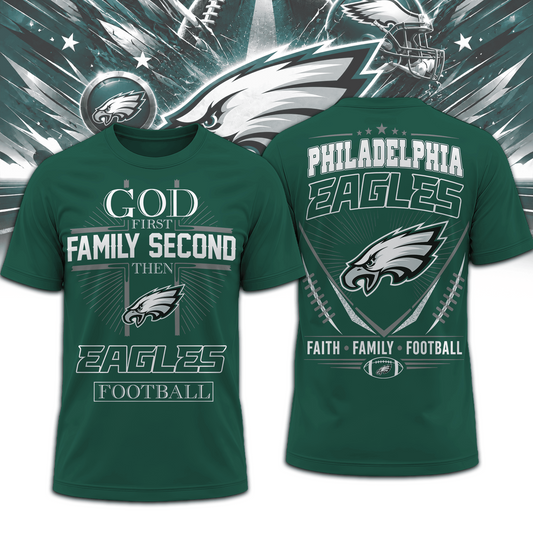 PHI x NFL Faith, Family, Football 3D Shirt