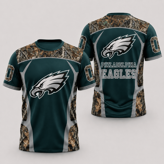 PHI x NFL Hunting Camo 3D Shirt