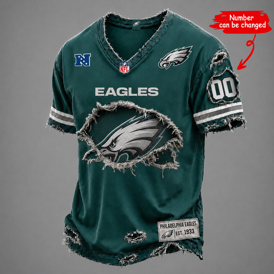 PHI x NFL LUXURY V-Neck T-Shirt V2 1506