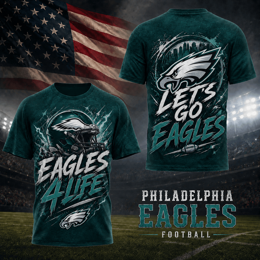 PHI x NFL Premium Fan For Life 3D Shirt