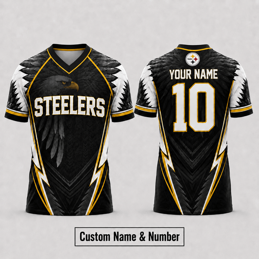 PIT x  NFL Premium Custom Name And Number Jersey For Fierce Football Fans