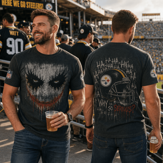 PIT x NFL Premium Joker 3D T-Shirt For Football Fans Loving Dark Aesthetic