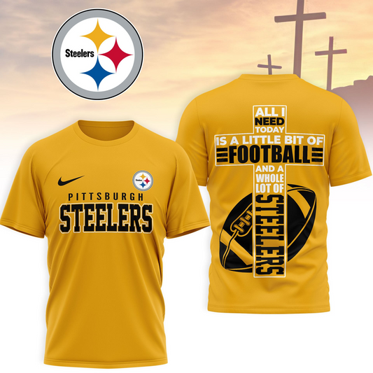 PIT x NFL Whole Lot of Football Christian Cross 3D Shirt